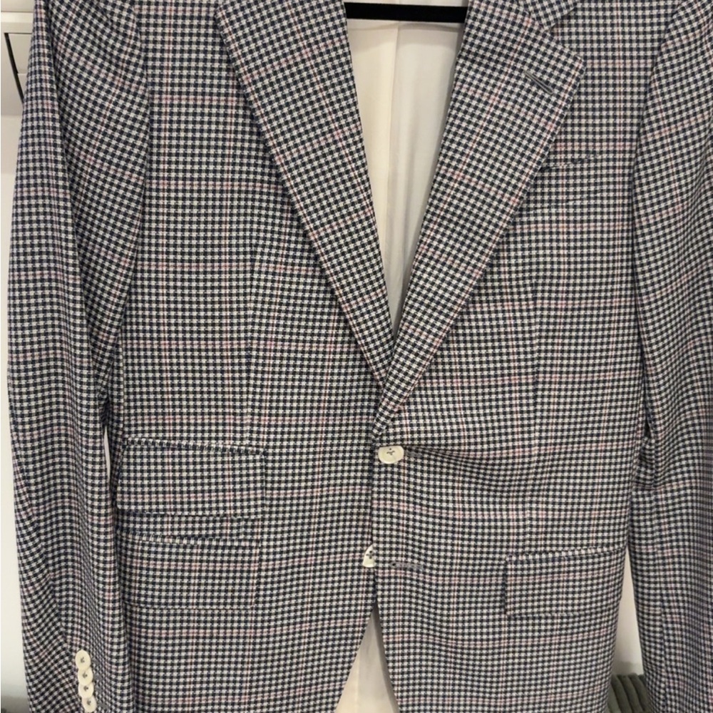 Men's Classic Checkered Blazer custom made.